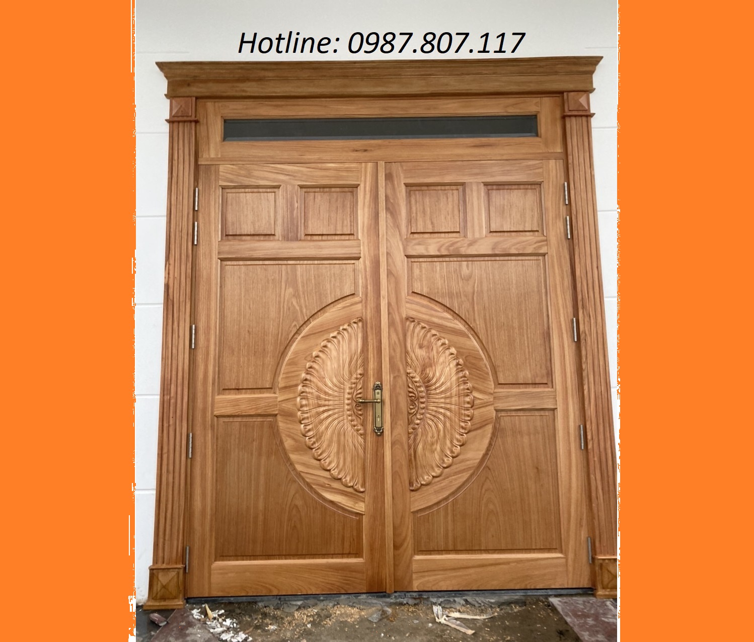 Cửa gỗ tự nhiên phòng khách - nét đẹp cho mọi ngôi nhà Việt